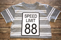 Speed Limit 88 Sign Applique Embroidery Design Product Image 2