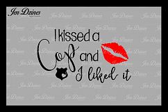 I Kissed A Cop SVG DXF EPS PNG Product Image 1