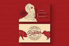 Butcher Shop Business Card Product Image 2