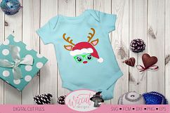 Reindeer svg, reindeer face svg, Christmas svg, kids svg Product Image 2