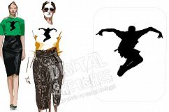Dancer Modern Dance Machine Embroidery Design 4 Sizes Product Image 1