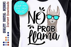 No prob Llama Svg files No Problem Llama svg Mom Teacher svg Product Image 1