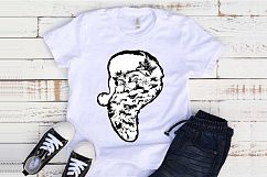 Santa Claus beard SVG Christmas tackle santa 1055s Product Image 2