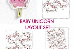 Baby Unicorn Jumping No1 Feltie In The Hoop ITH Grouped Product Image 1