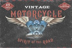  Vintage motorcycle, skulls and labels Product Image 1