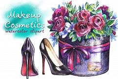 Makeup Cosmetics Watercolor Clipart Product Image 5