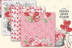 Be My Valentine digital paper pack Product Image 5