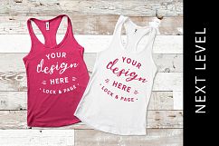 Raspberry Next Level 1533 Tank Mockup Feminine Beach Apparel Product Image 1