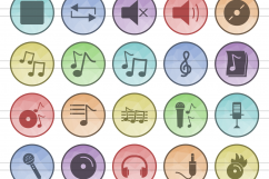 90 Music &amp; Multimedia Filled Low Poly Icons Product Image 2