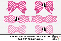 Chevron Bows, Monogram &amp; Plain Product Image 1