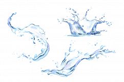 Water splash. Watercolor Product Image 5