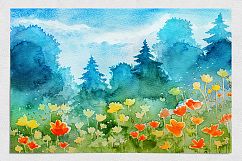 Spring Landscapes. Watercolor. Product Image 11