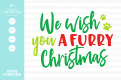 We Wish You A Furry Christmas SVG DXF EPS PNG Product Image 1
