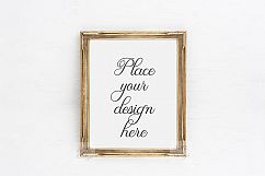 Vintage gold frame mockup, Art Deco frame mock up, smart PSD object frame template, antique frame mockups, rustic mock ups Product Image 1