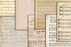 Antique Music Digital Papers Product Image 3