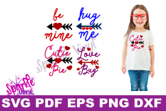 Valentine Shirt Toddler Infant Girl printable or svg bundle cut files for cricut or silhouette, Svg Valentines day svg cut file Product Image 1