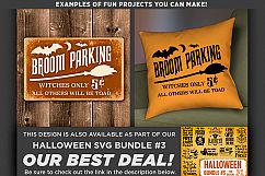 Halloween Svg files - Broom Parking Witches Only - 4040 Product Image 2