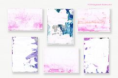 Watercolor Digital Paper Hand Painted Paint Brush Strokes  Product Image 5