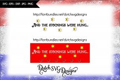 Christmas text cutting file And the Stockings were Hung with stars, in Jpg Png SVG EPS DXF, for Cricut &amp; Silhouette, rack, christmas svg Product Image 1