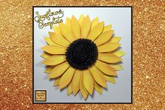 Paper Sunflower Template Svg Cut File Paper Flower print Product Image 2