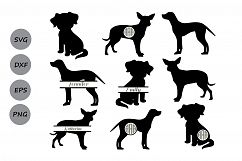Dog SVG, dog monogram svg, Dog silhouette svg, Dog Clipart, Pet Svg, pets silhouette, Cricut files, silhouette files, svg, dxf, eps, png. Product Image 1