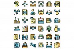 Shareholder icons set vector flat Product Image 1