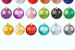 Christmas Balls Clipart Product Image 3