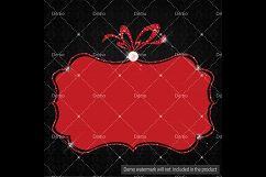 16 Red Glitter and Pearl Frames, Jewelry and Glitter Frames Product Image 9