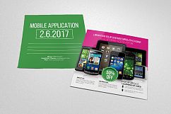 Mobile App Postcard Template Product Image 1