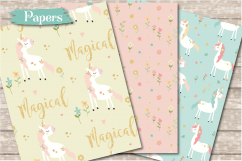 Sparkly unicorn papers Product Image 2