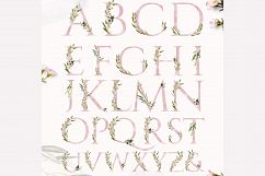 Grace &amp; Glory Botanical Alphabet Olive Watercolor Product Image 24
