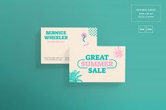 Great Summer Sale Business Card Design Templates Kit Product Image 2