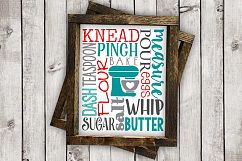 Baking Subway Art cut File - SVG DXF EPS AI JPG PNG Product Image 3