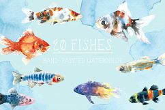 Aquarium Fishes Watercolor Clipart Product Image 4