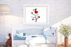 Machine Embroidery Design Saying Tree Hearts Hearts Wall Art Product Image 2