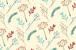 Christmas watercolor floral pattern Product Image 1