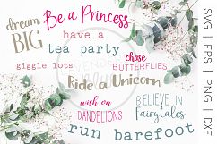 Be a Princess | Little Girl Quote Bundle | 9 SVQ Quotes Product Image 1