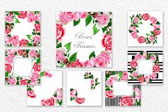 Pink roses PNG watercolor design set Product Image 8