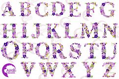 Floral alphabet clipart, graphics, illustrations AMB-2388 Product Image 2