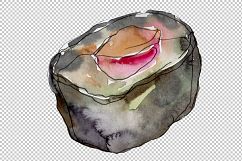 Watercolor sushi PNG watercolor set Product Image 3
