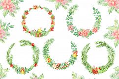 Christmas watercolor wreaths Product Image 2