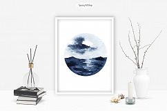 Love Indigo watercolor clipart Nature watercolor clipart Product Image 6