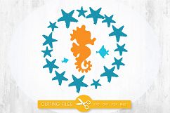 Sea Horse cutting files svg, dxf, pdf, eps included - cut files for cricut and silhouette - Cutting Files SG Product Image 1