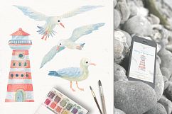 Nautical watercolor clipart collection Product Image 5