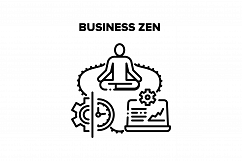 Business Zen Vector Black Illustration Product Image 1