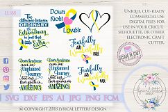 Down Syndrome Bundle of 6 SVG DXF Cut Files LL188 Product Image 1