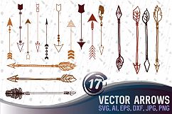 17 different arrow designs SVG, DXF, JPG, PNG, DWG, AI, EPS Product Image 1
