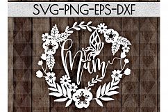 Mum SVG Cutting File, Mothers Day Papercut DXF, EPS, PNG Product Image 1