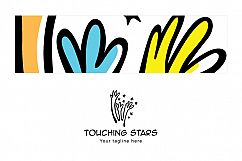 Touching Stars - Illustrative Hands Stock Logo Template Product Image 3