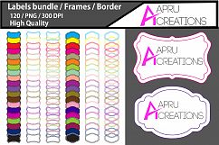 Empty Labels and Frames / 120 blank labels bundle Product Image 1